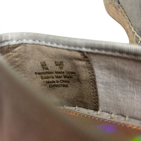 Sam Edelman’s Circus Glitter Silver Christina Espadrilles Platform Slip-Ons SZ 7 - Picture 10 of 11